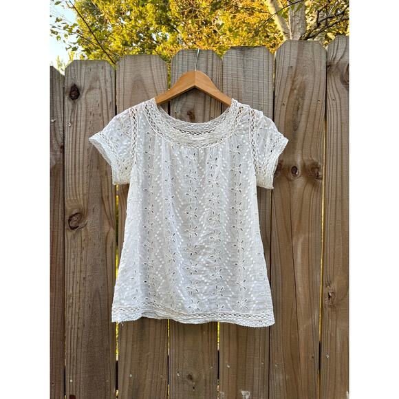 Embroidered Eyelet Lace Top – Joie - Picture 1 of 7